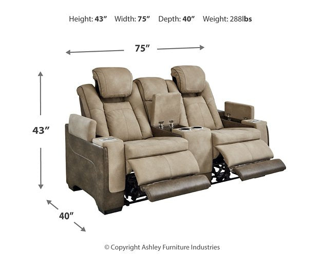 Next-Gen DuraPella Power Reclining Loveseat with Console