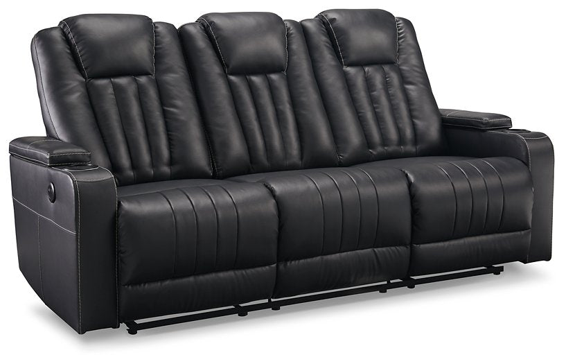 Center Point Reclining Sofa with Drop Down Table