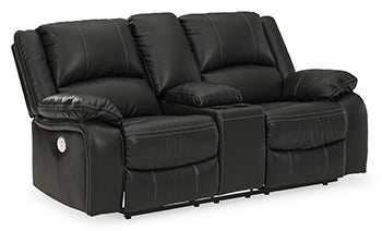 Calderwell Power Reclining Loveseat with Console