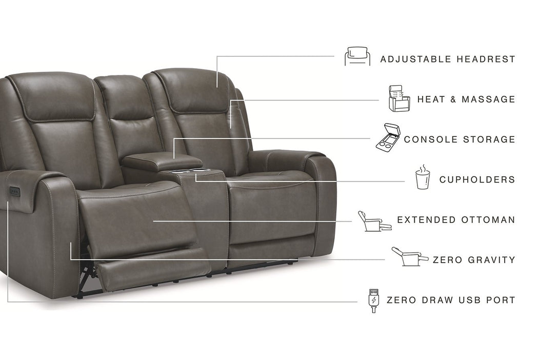 Card Player Power Reclining Loveseat