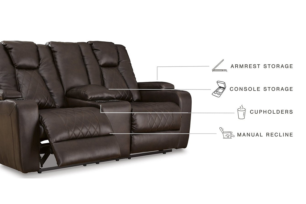 Mancin Reclining Loveseat with Console