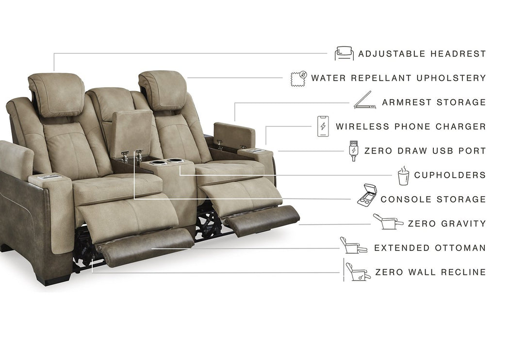 Next-Gen DuraPella Power Reclining Loveseat with Console