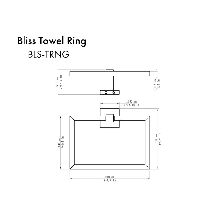 ZLINE Bliss Towel Ring in Matte Black (BLS-TRNG-MB)