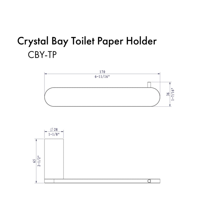 ZLINE Crystal Bay Toilet Paper Holder in Chrome (CBY-TP-CH)