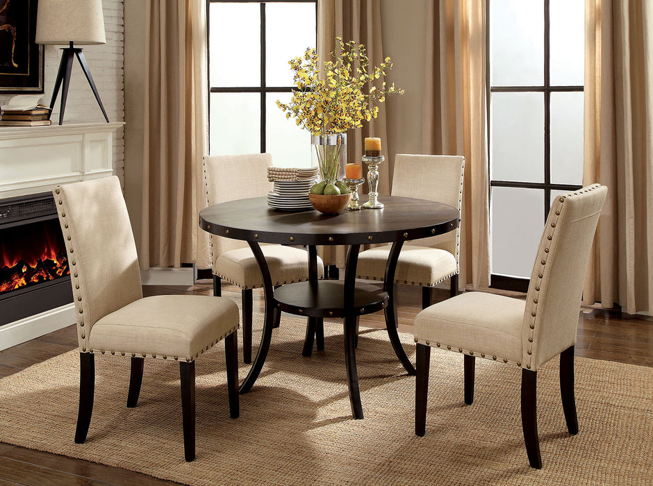 Kaitlin Light Walnut 5 Pc. Round Dining Table Set