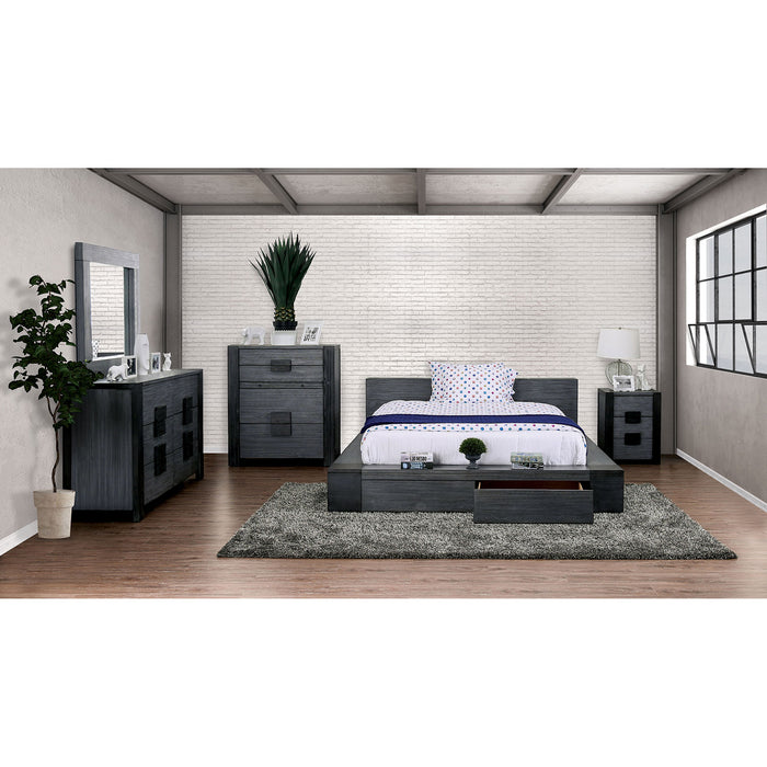 Janeiro Gray 5 Pc. Queen Bedroom Set w/ Chest