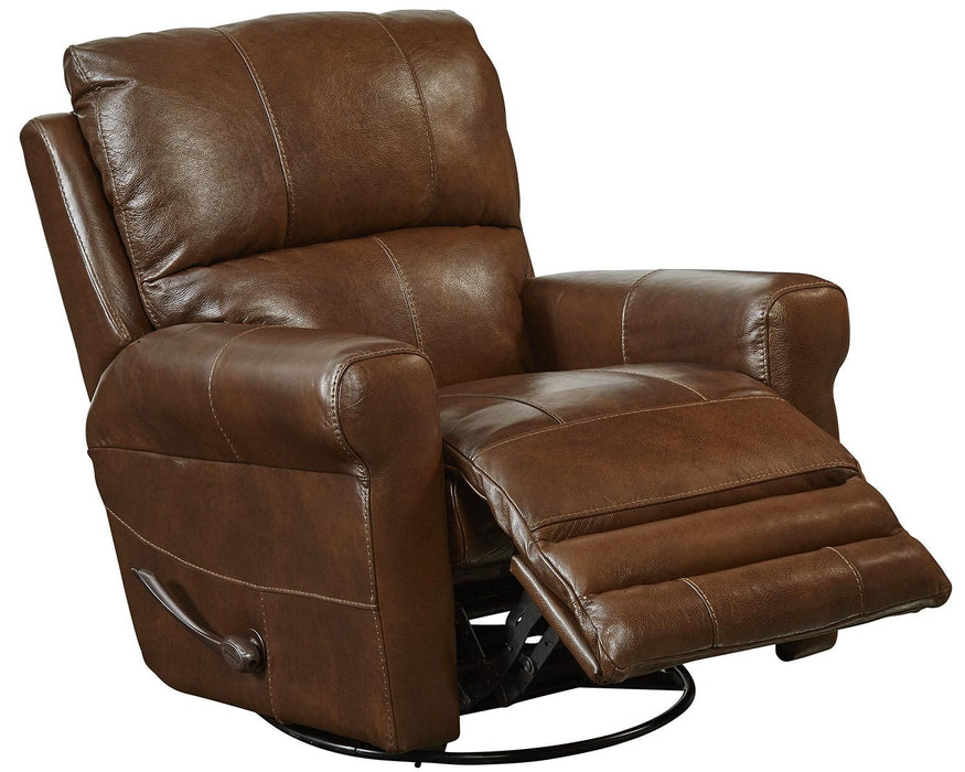 Catnapper Hoffner Power Lay Flat Recliner in Chestnut