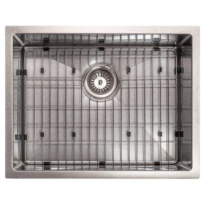 ZLINE Meribel 23 in. Undermount Single Bowl Scratch Resistant Stainless Steel Kitchen Sink with Bottom Grid (SRS-23S)