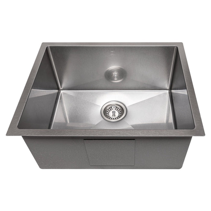 ZLINE Meribel 23 in. Undermount Single Bowl Scratch Resistant Stainless Steel Kitchen Sink with Bottom Grid (SRS-23S)