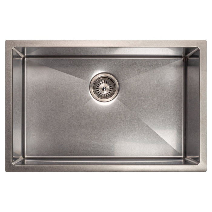 ZLINE Meribel 27 in. Undermount Single Bowl Stainless Steel Kitchen Sink with Bottom Grid (SRS-27)