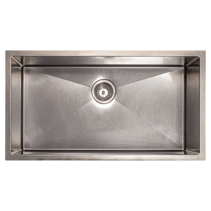 ZLINE Meribel 33 in. Undermount Single Bowl Scratch Resistant Stainless Steel Kitchen Sink with Bottom Grid (SRS-33S)