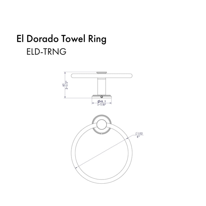 ZLINE El Dorado Towel Ring in Brushed Nickel (ELD-TRNG-BN)