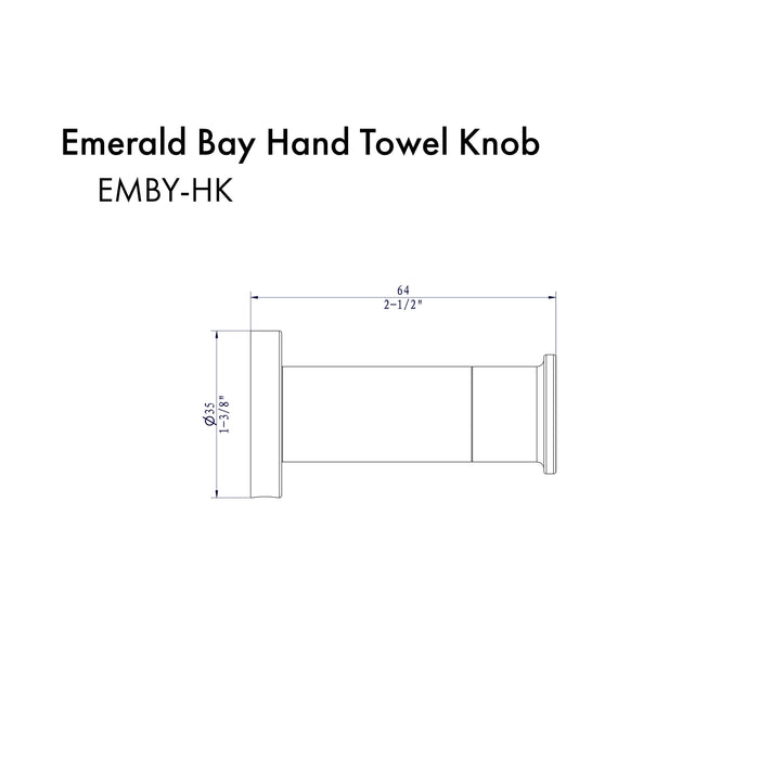 ZLINE Emerald Bay Towel Hook in Chrome (EMBY-HK-CH)