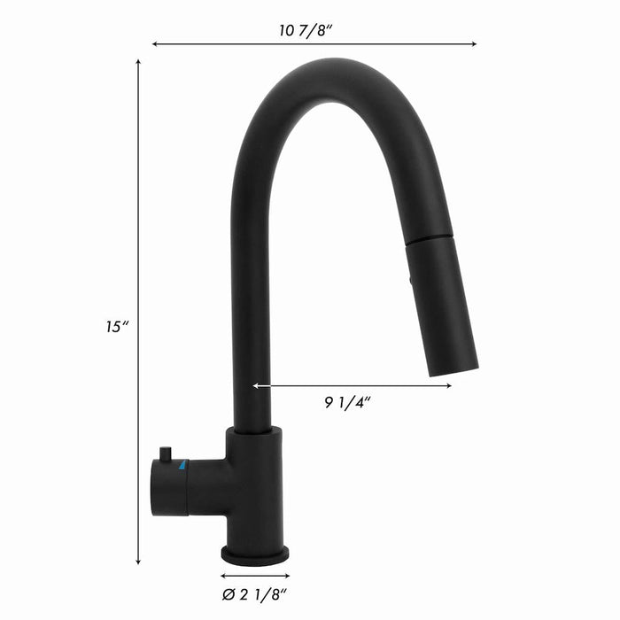 ZLINE Gemini Touchless Kitchen Faucet in Matte Black (GEM-KFS-MB)