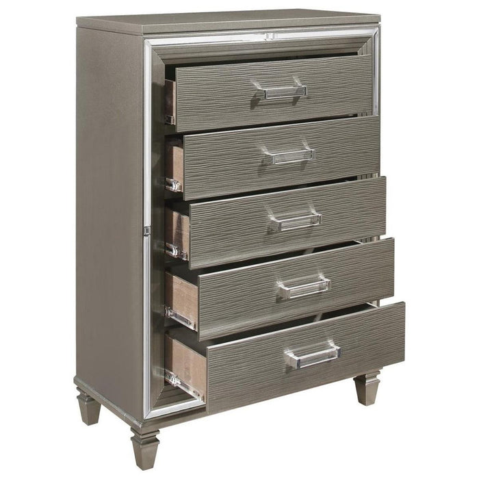 Homelegance Tamsin Chest in Silver Grey Metallic 1616-9