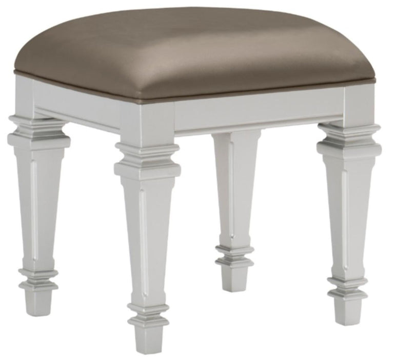 Homelegance Avondale Vanity Stool in Silver 1646-14