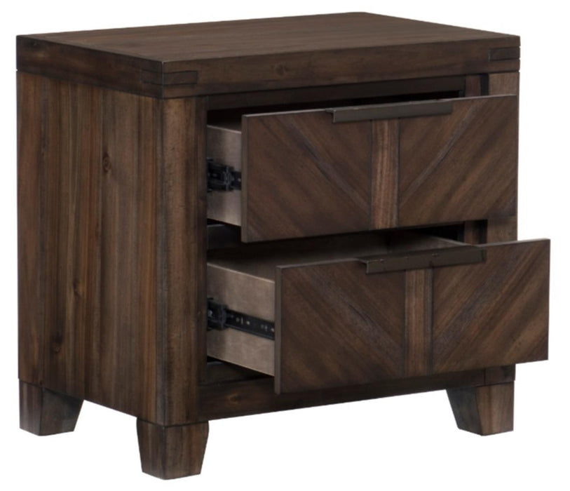 Homelegance Parnell Nightstand in Rustic Cherry 1648-4