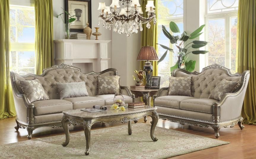 Homelegance Furniture Florentina Loveseat in Taupe 8412-2