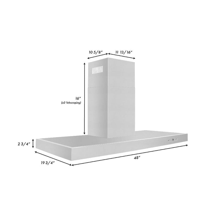 ZLINE Convertible Vent Wall Mount Range Hood in Stainless Steel (KE)