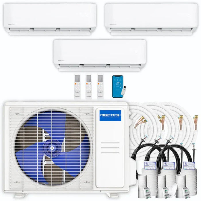 MRCOOL DIY 4th Gen Multi-Zone 3-Zone 36,000 BTU 22 SEER (12K + 12K + 12K) Ductless Mini-Split Air Conditioner and Heat Pump