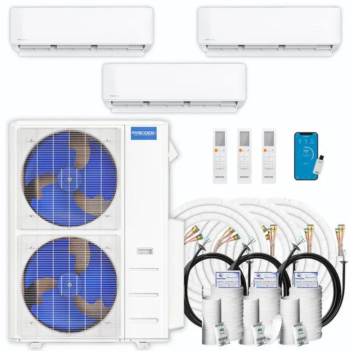 MRCOOL DIY 4th Gen Multi-Zone 3-Zone 48,000 BTU 21 SEER (12K + 18K + 18K) Ductless Mini-Split Air Conditioner and Heat Pump