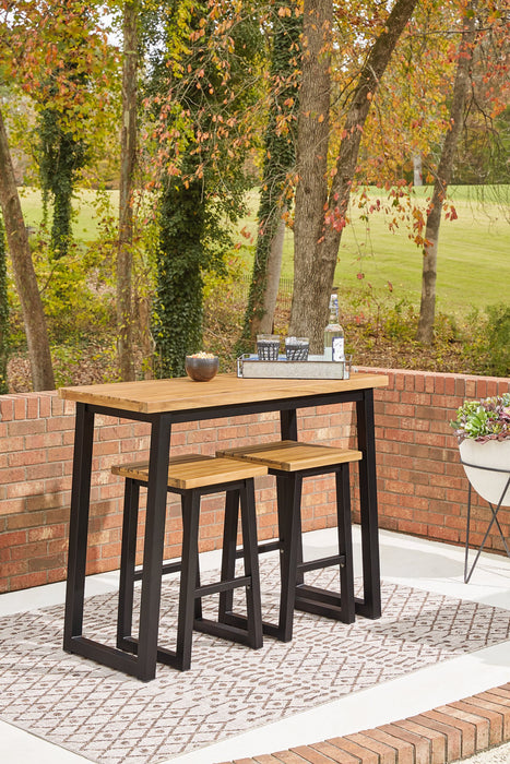 Town Wood Outdoor Counter Table Set (Set of 3)