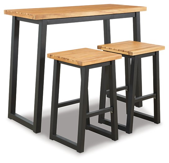 Town Wood Outdoor Counter Table Set (Set of 3)