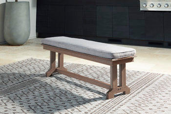 Emmeline Outdoor Dining Bench with Cushion