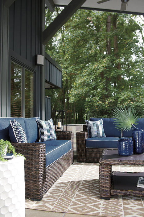 Grasson Lane Outdoor Sofa and Loveseat with Coffee Table