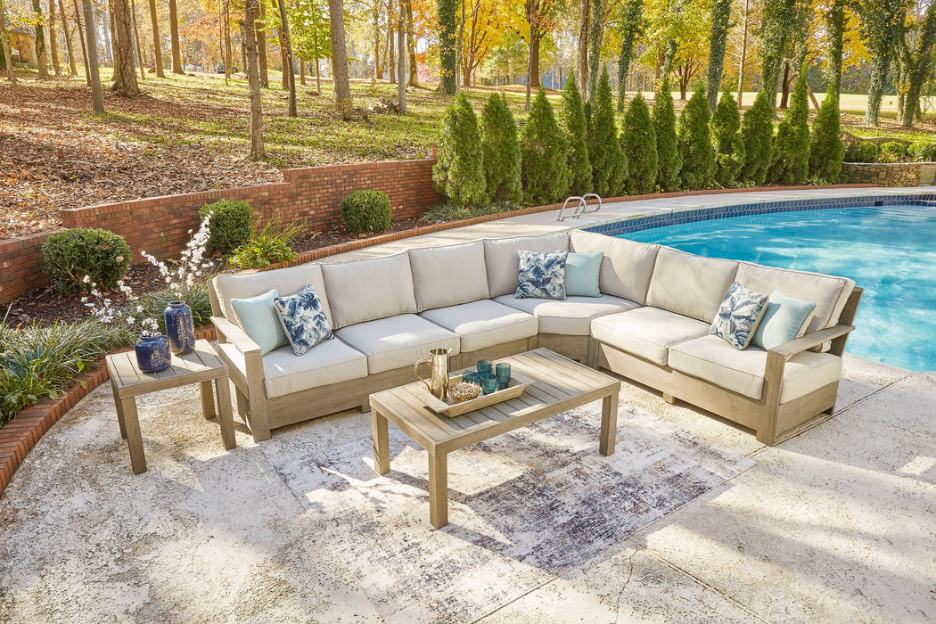 Silo Point Outdoor Sectional Set with Coffee and End Table