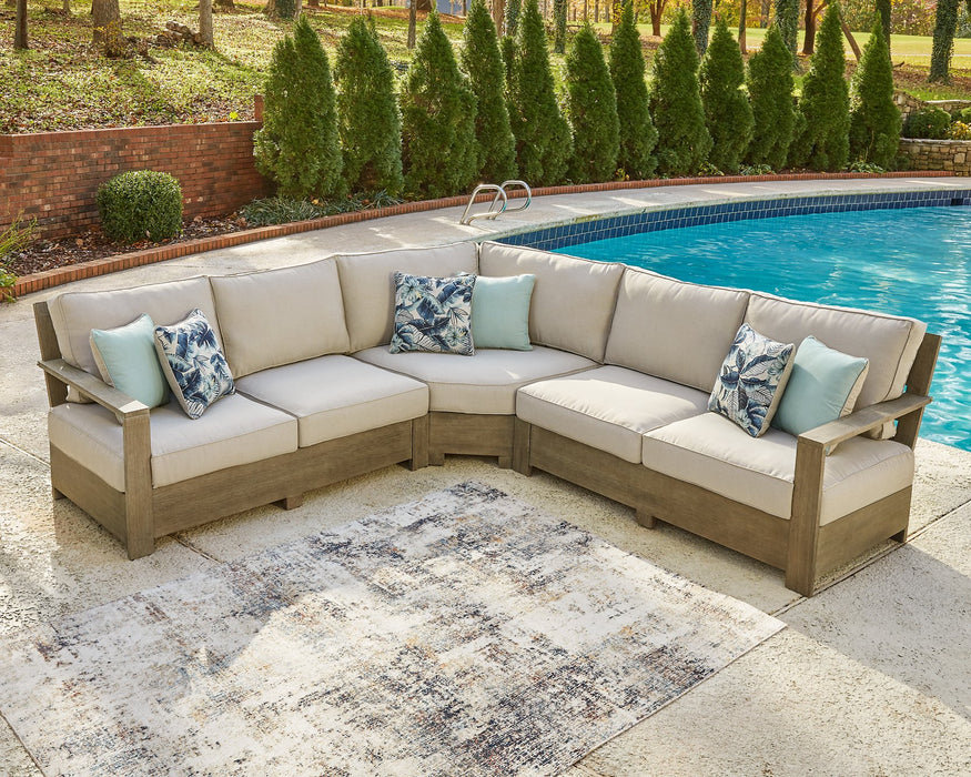 Silo Point Outdoor Sectional Set with Coffee and End Table