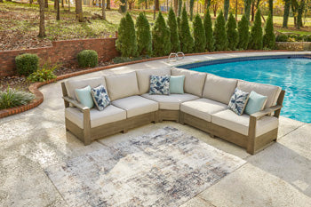 Silo Point Outdoor Sectional Set with Coffee and End Table