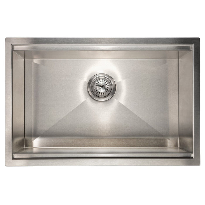 ZLINE Garmisch 27 in. Undermount Single Bowl Stainless Steel Kitchen Sink with Bottom Grid and Accessories (SLS-27)