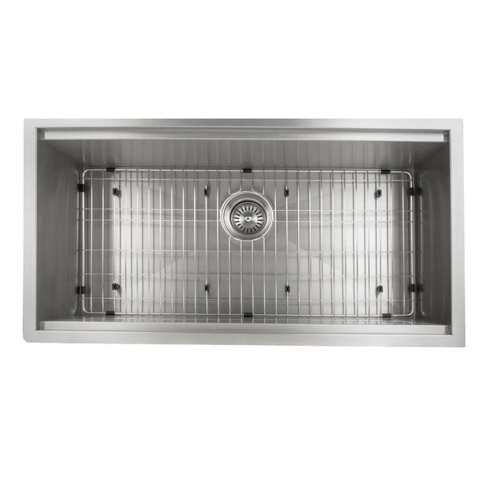 ZLINE Garmisch 33 in. Undermount Single Bowl Stainless Steel Kitchen Sink with Bottom Grid and Accessories (SLS-33)