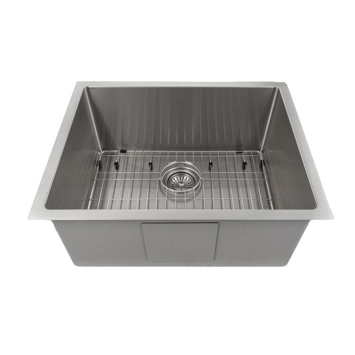 ZLINE Meribel 23 in. Undermount Single Bowl Stainless Steel Kitchen Sink with Bottom Grid (SRS-23)