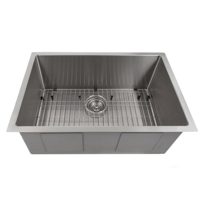 ZLINE Meribel 30 in. Undermount Single Bowl Stainless Steel Kitchen Sink with Bottom Grid (SRS-30)