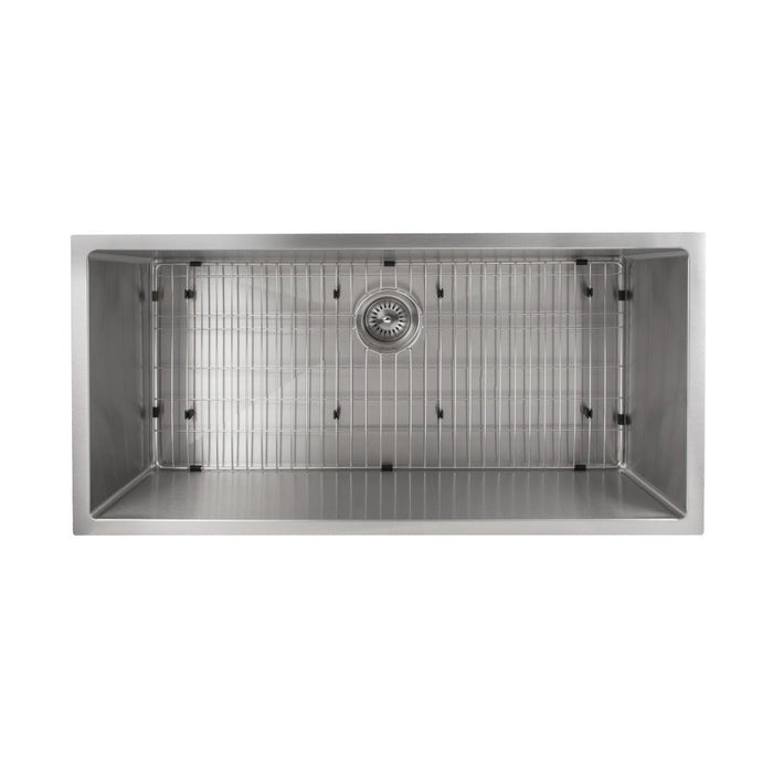 ZLINE Meribel 33 in. Undermount Single Bowl Stainless Steel Kitchen Sink with Bottom Grid (SRS-33)