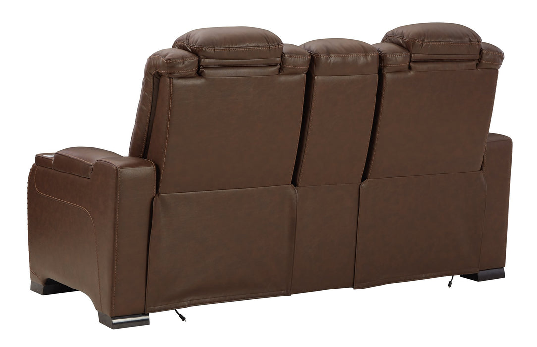 The Man-Den Power Reclining Loveseat with Console