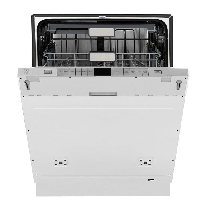 ZLINE 24 in. Panel Ready Monument Series 3rd Rack Top Touch Control Dishwasher with Stainless Steel Tub, 45dBa (DWMT-24)