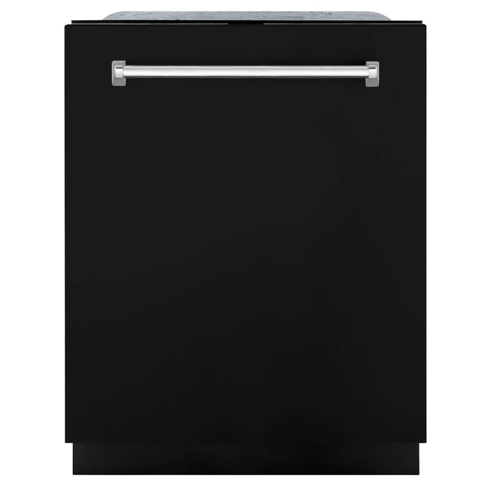 ZLINE 24 in. Monument Series 3rd Rack Top Touch Control Dishwasher with Black Matte Panel, 45dBa (DWMT-BLM-24)