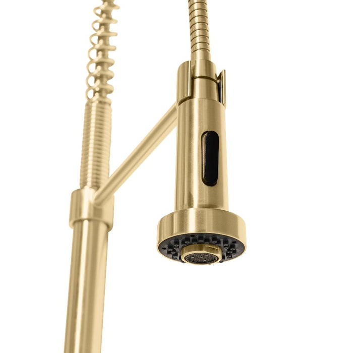 ZLINE Apollo Pull Down Spring Kitchen Faucet in Champagne Bronze (APL-KF-CB)