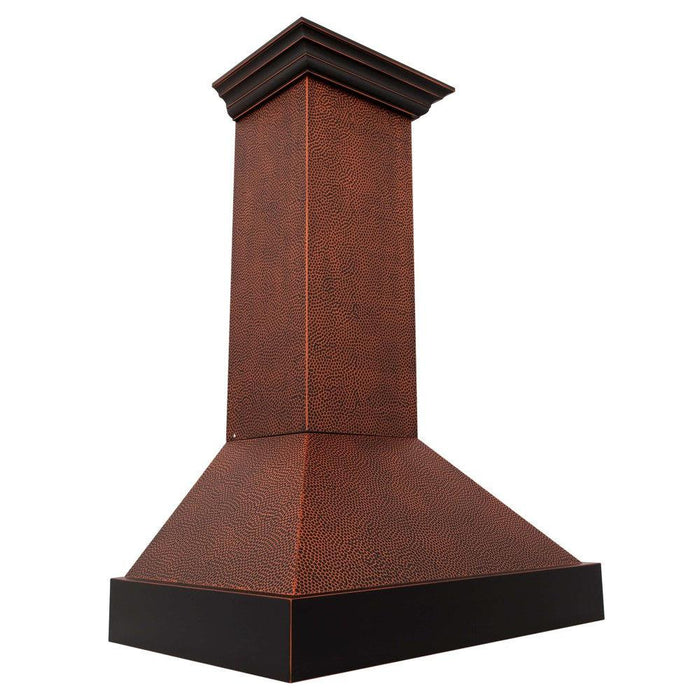 ZLINE Designer Series Wall Mount Range Hood in Hand-Hammered Copper and Oil-Rubbed Bronze (655-HBXXX)