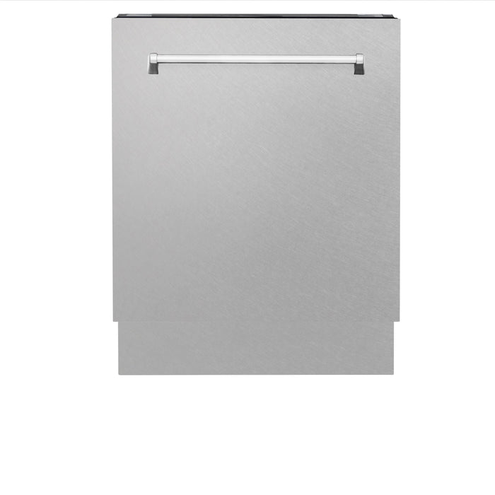 ZLINE 48 in. Kitchen Package with DuraSnow® Stainless Dual Fuel Range, Ducted Vent Range Hood and Tall Tub Dishwasher (3KP-RASRH48-DWV)