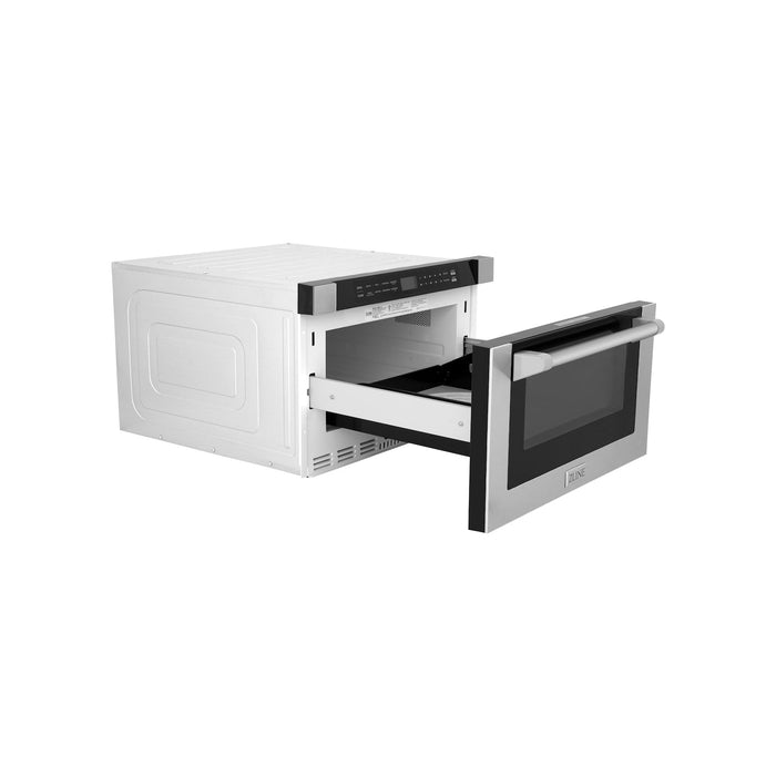 ZLINE 24 in. 1.2 cu. ft. Built-in Microwave Drawer with a Traditional Handle in Stainless Steel (MWD-1-H)