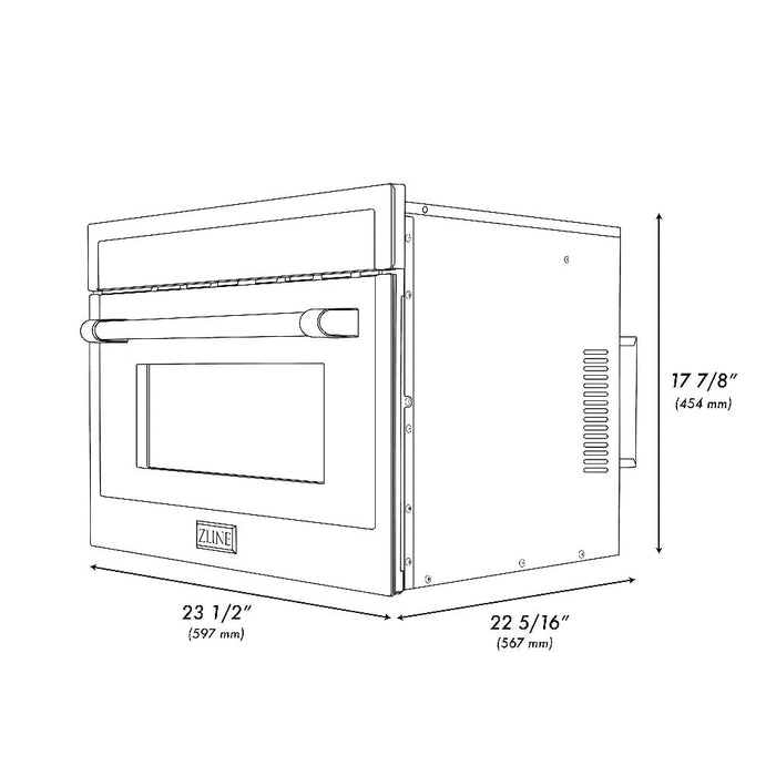 ZLINE 24 in. Built-in Convection Microwave Oven in Fingerprint Resistant Stainless Steel (MWO-24-SS)