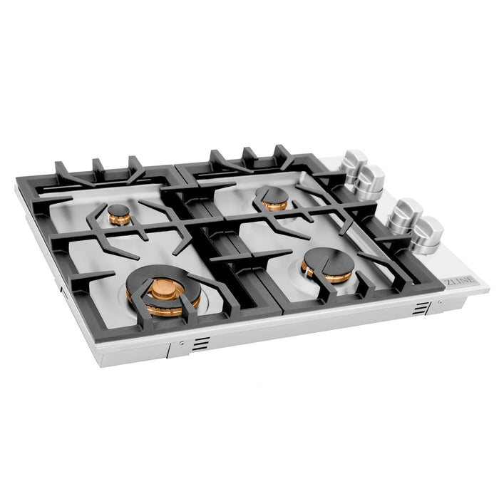 ZLINE 30 in. Gas Cooktop with 4 Brass Burners (RC-BR-30)