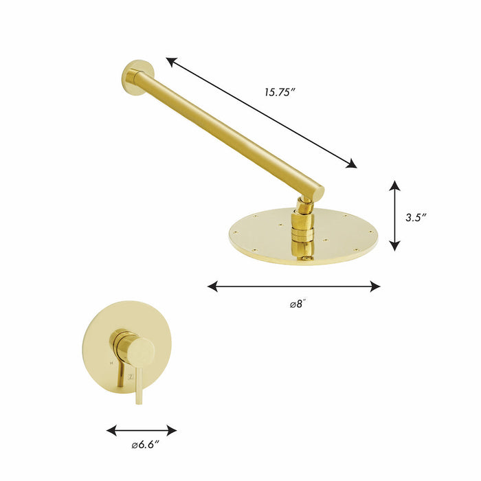 ZLINE El Dorado Rainfall Shower Faucet in Polished Gold (ELD-SHF-PG)