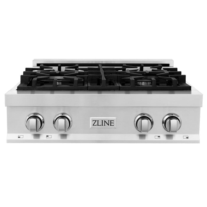 ZLINE 30 in. Porcelain Gas Rangetop with 4 Gas Burners (RT30)