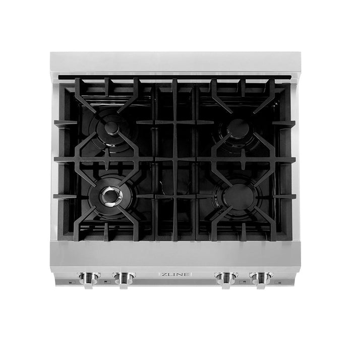 ZLINE 30 in. Porcelain Gas Rangetop with 4 Gas Burners (RT30)