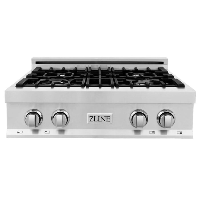 ZLINE Kitchen Package with 30 in. Stainless Steel Rangetop and 30 in. Convertible Range Hood (2KP-RTRH30)